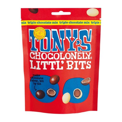 Tonys Chocolonely Littl Bits - Triple Chocolate 100g Pack of 8 (KA615)