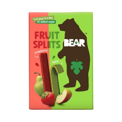 BEAR Fruit Splits Multipack - Strawberry and Apple 20g Pack of 8 (KA631)