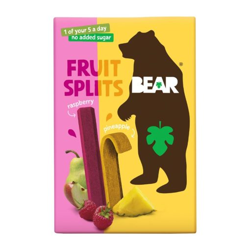 BEAR Fruit Splits Multipack - Pineapple and Raspberry 20g Pack of 8 (KA632)