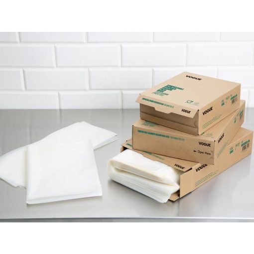 Vogue Compostable Chamber Vacuum Pack Bags 150x350mm Pack of 100 (AT100)