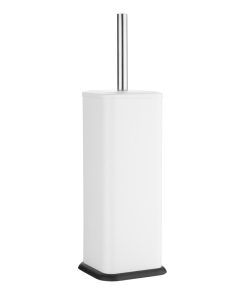 Jantex Square Toilet Brush and Holder - White (HT477)