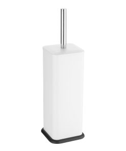 Jantex Square Toilet Brush and Holder - White (HT477)