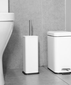 Jantex Square Toilet Brush and Holder - White (HT477)