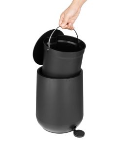 Jantex Round Pedal Bin Black 5Ltr (HT480)