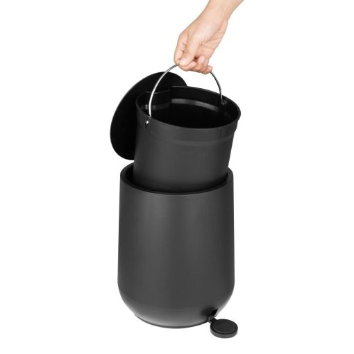 Jantex Round Pedal Bin Black 5Ltr (HT480)