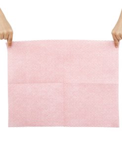 Jantex Heavy Duty Non-Woven Cloths Red Pack of 25 (HT489)