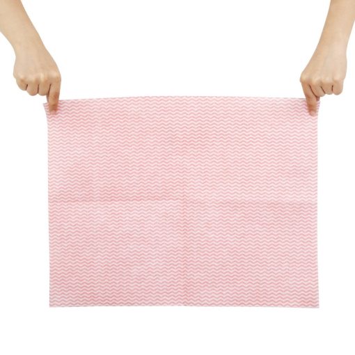 Jantex Heavy Duty Non-Woven Cloths Red Pack of 25 (HT489)