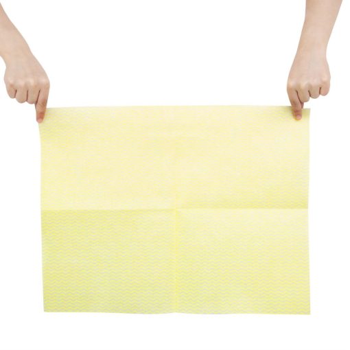 Jantex Heavy Duty Non-Woven Cloths Yellow 25 Pack (HT490)