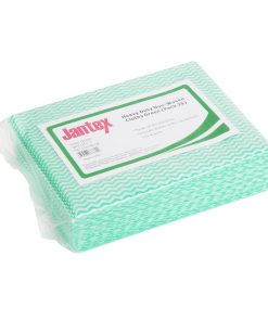 Jantex Heavy Duty Non-Woven Cloths Green 25 Pack (HT491)