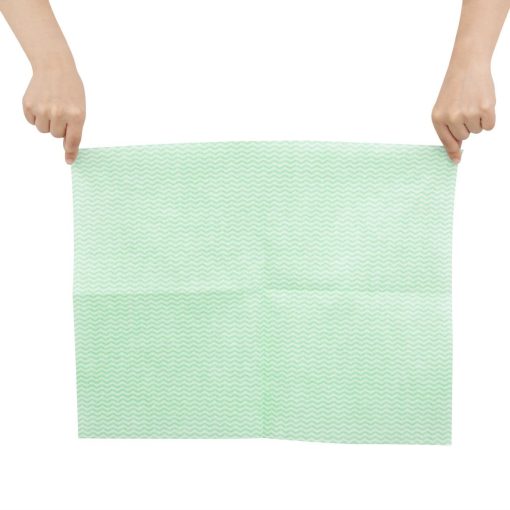 Jantex Heavy Duty Non-Woven Cloths Green 25 Pack (HT491)