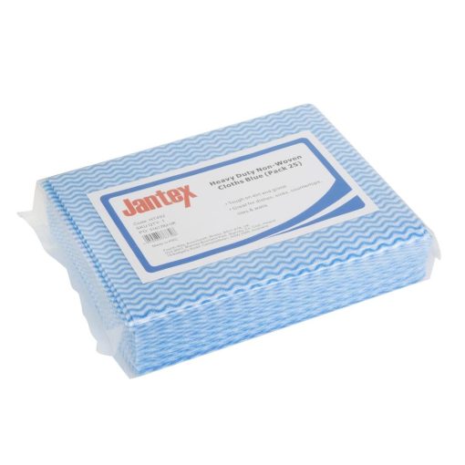 Jantex Heavy Duty Non-Woven Cloths Blue Pack of 25 (HT492)