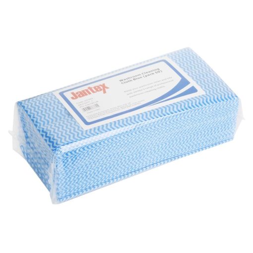 Jantex Washroom Cleaning Cloth Blue Pack of 50 (HT493)