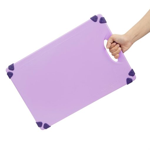 Hygiplas Commercial Grip Chopping Board Purple 458x306mm (HW002)