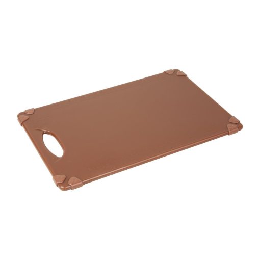 Hygiplas Commercial Grip Chopping Board Brown 458x306mm (HW003)