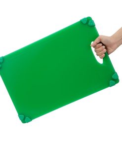 Hygiplas Commercial Grip Chopping Board Green 458x306mm (HW004)