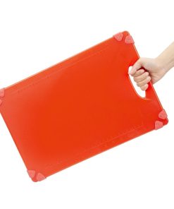 Hygiplas Commercial Grip Chopping Board Red 458x306mm (HW005)