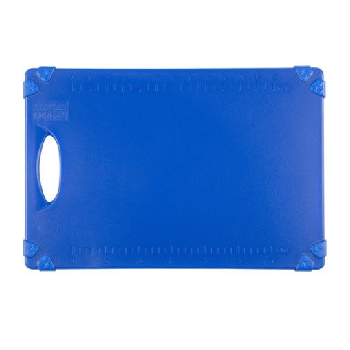 Hygiplas Commercial Grip Chopping Board Blue 458x306mm (HW006)