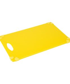 Hygiplas Commercial Grip Chopping Board Yellow 458x306mm (HW007)