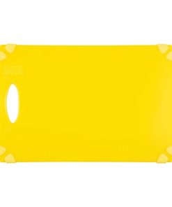 Hygiplas Commercial Grip Chopping Board Yellow 458x306mm (HW007)