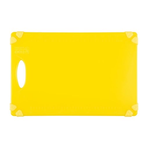 Hygiplas Commercial Grip Chopping Board Yellow 458x306mm (HW007)