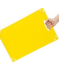 Hygiplas Commercial Grip Chopping Board Yellow 458x306mm (HW007)