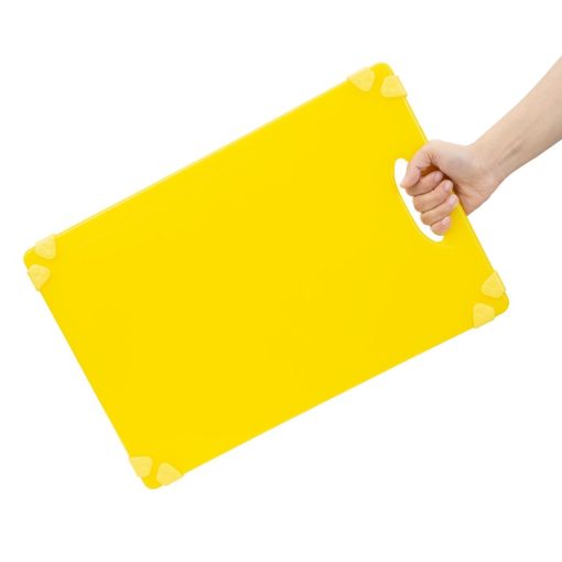 Hygiplas Commercial Grip Chopping Board Yellow 458x306mm (HW007)