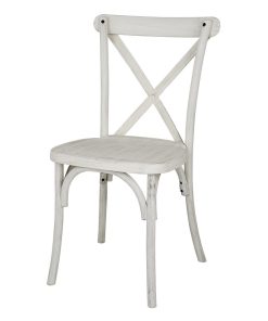 Bolero Manhattan Cross-Back Resin Chairs Limewash 4 Pack (HW280)