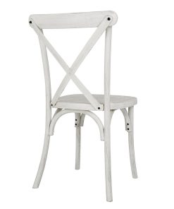 Bolero Manhattan Cross-Back Resin Chairs Limewash 4 Pack (HW280)
