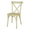 Bolero Manhattan Cross-Back Resin Chairs Natural 4 Pack (HW282)