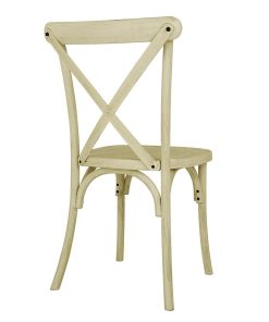 Bolero Manhattan Cross-Back Resin Chairs Natural 4 Pack (HW282)