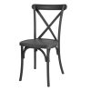Bolero Manhattan Cross-Back Resin Chairs Black 4 Pack (HW283)
