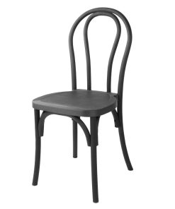 Bolero Soho Bentwood Style Resin Chairs Black 4 Pack (HW286)
