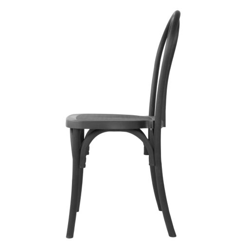 Bolero Soho Bentwood Style Resin Chairs Black 4 Pack (HW286)