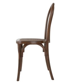 Bolero Soho Bentwood Style Resin Chairs Walnut 4 Pack (HW287)