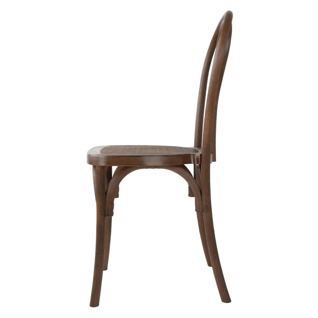 Bolero Soho Bentwood Style Resin Chairs Walnut 4 Pack (HW287)