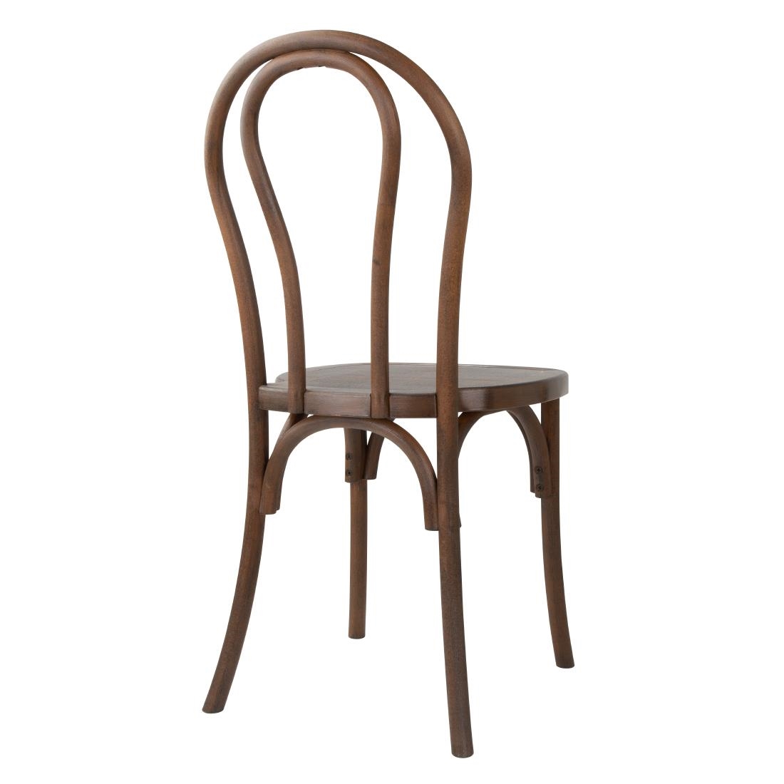 Bolero Soho Bentwood Style Resin Chairs Walnut 4 Pack (HW287)