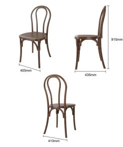 Bolero Soho Bentwood Style Resin Chairs Walnut 4 Pack (HW287)
