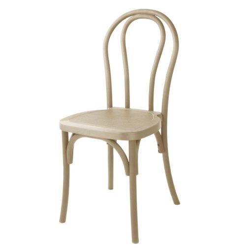 Bolero Soho Bentwood Style Resin Chairs Natural 4 Pack (HW289)