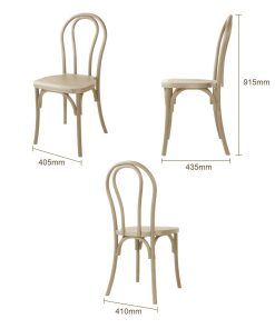 Bolero Soho Bentwood Style Resin Chairs Natural 4 Pack (HW289)