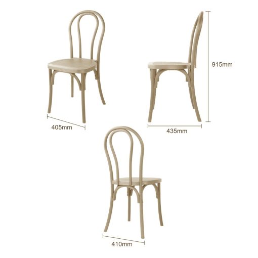 Bolero Soho Bentwood Style Resin Chairs Natural 4 Pack (HW289)