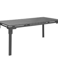 Bolero Valletta Grey Slatted Extendable Outdoor Dining Table (HW526)