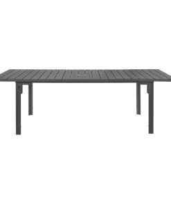 Bolero Valletta Grey Slatted Extendable Outdoor Dining Table (HW526)