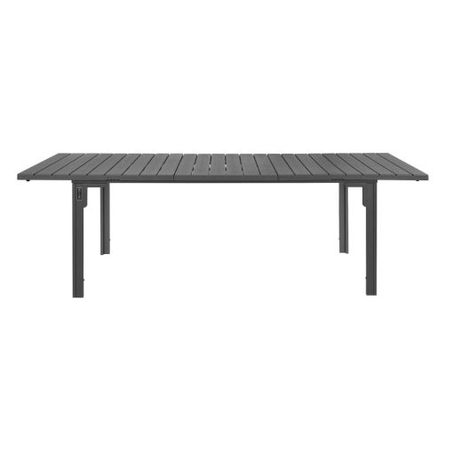 Bolero Valletta Grey Slatted Extendable Outdoor Dining Table (HW526)