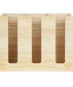 Olympia Cup Organiser Hevea Wood 340x120x240mm (HX394)