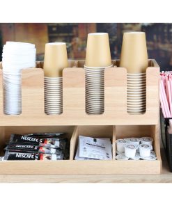 Olympia Cup and Condiment Station Hevea Wood 450x120x240mm (HX395)