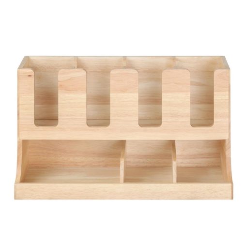 Olympia Cup and Condiment Station Hevea Wood 450x120x240mm (HX395)