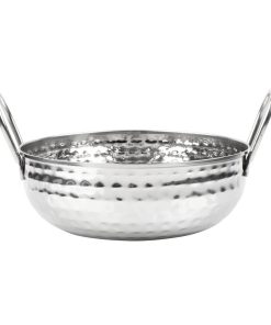 Olympia Table Presentation Hammered Kadai Dish Stainless Steel 170mm (HY106)