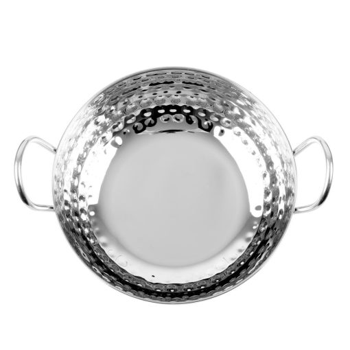 Olympia Table Presentation Hammered Kadai Dish Stainless Steel 170mm (HY106)