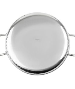 Olympia Table Presentation Handled Dish Stainless Steel Hammered 180mm (HY112)