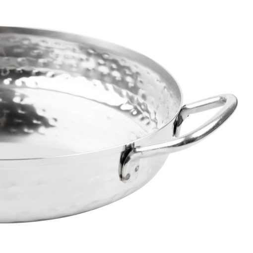 Olympia Table Presentation Handled Dish Stainless Steel Hammered 180mm (HY112)